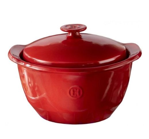 Puodas raudonas su dangčiu 2 l