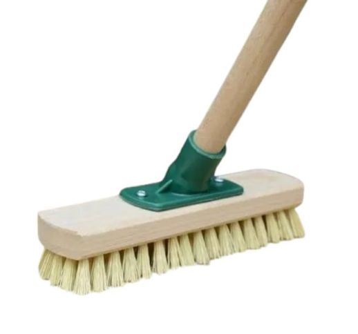 Šepetys grindų šveitimui SZROBER su mediniu kotu