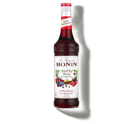 Monin RAUDONŲJŲ UOGŲ SU PRIESKONIAIS sirupas, 0,7 l