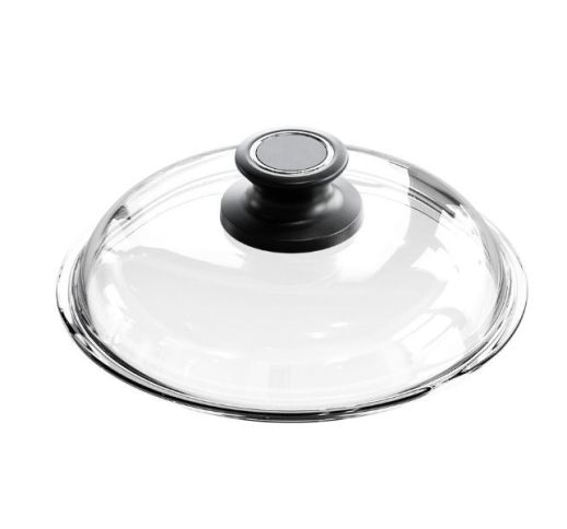 Dangtis stiklinis su plastikine rankena AMT 20 cm