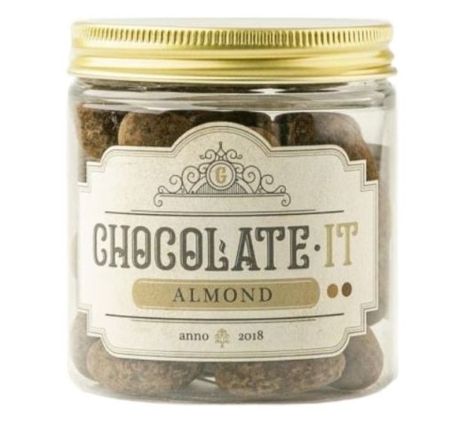 Migdolai juodame ir pieniškame šokolade su kava 2% 150 g