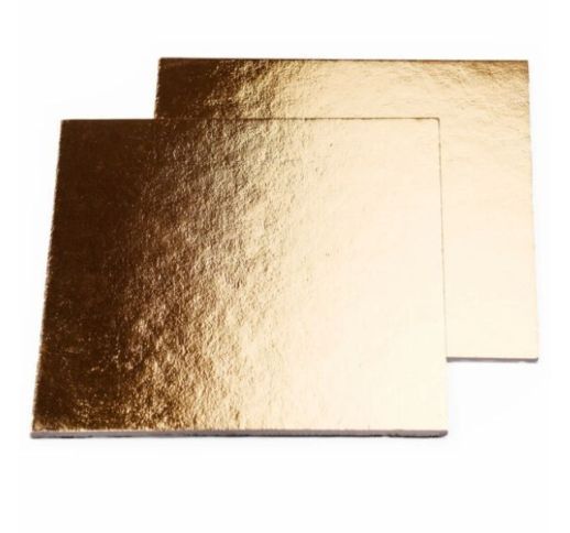 Padėklai tortui kartoniniai aukso spalvos 23x23 cm ( ~76 vnt. )