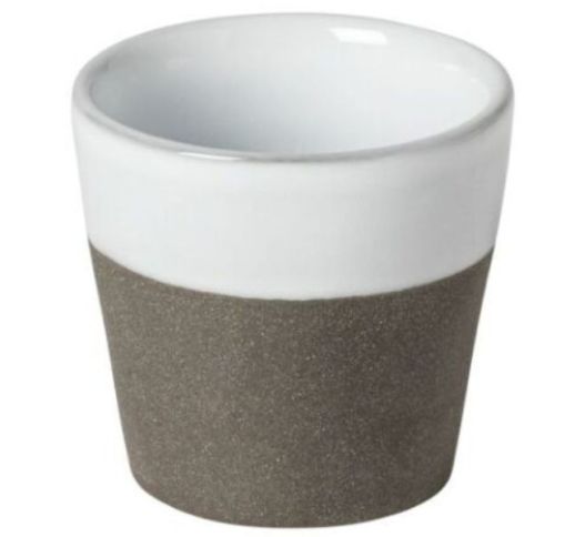 Puodelis be rankenos GRESPRESSO White-slate 90 ml