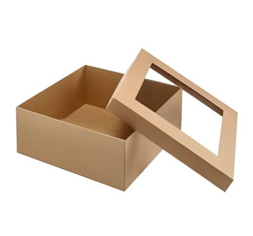 Dėžė su langeliu ruda 31x31x12cm