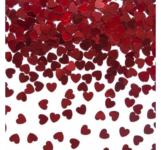 Konfeti ŠIRDELĖS, blizgančios ( 15g )