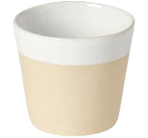 Puodelis be rankenos GRESPRESSO Natural White 90 ml