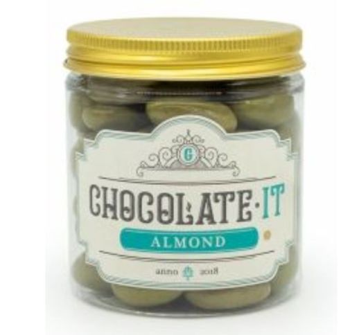 Migdolai karamelizuoti baltame šokolade su matcha 150 g