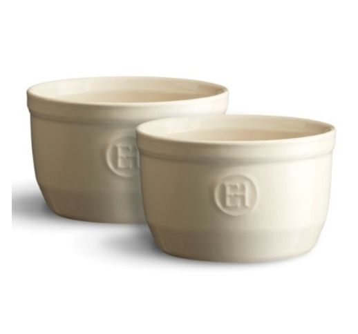 Dubenėliai kreminės spalvos ( 2 vnt. ) 10,5x6 cm 250 ml