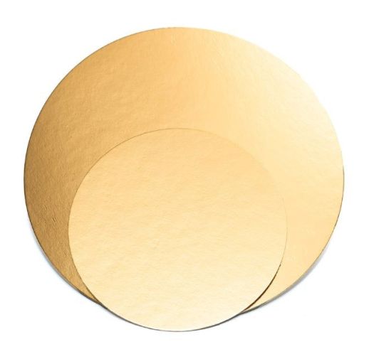 Padėklai kartoniniai aukso splavos apvalūs 16 cm ( 100 vnt. )