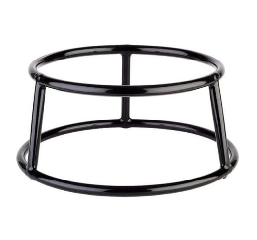 Stovas metalinis MULTI ROUND juodas 15.5x18x10 cm