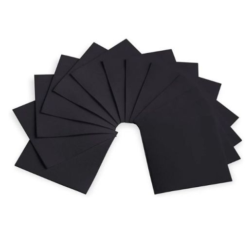 Servetėlės dvisluoksnės juodos 20x20 cm 100 vnt