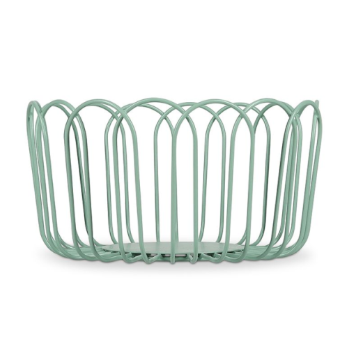 Krepšys metalinis FLORES GREEN 19x10 cm