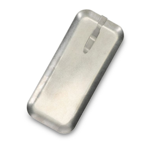 Padėkliukas metalinis pinigams su prispaudėju ANTIQUE SILVER