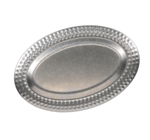 Padėklas metalinis ANTIQUE SILVER 30x20 cm