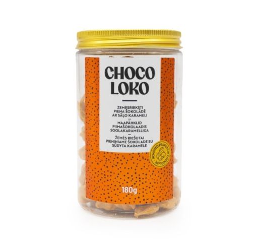 Žemės riešutai pieniniame šokolade su sūria karamele 180 g