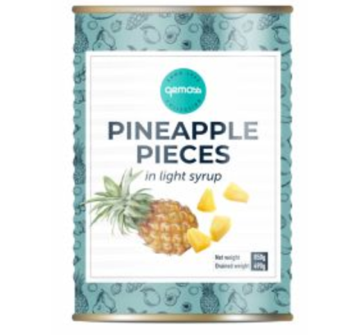 Ananasų gabalėliai konservuoti 850/490 g