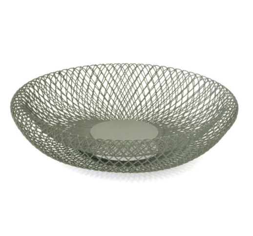 Krepšys metalinis, žalsvas 27x9 cm