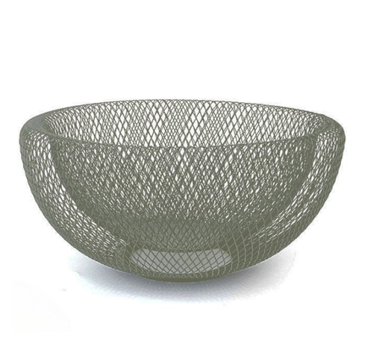 Krepšys metalinis, žalsvas 30x15 cm
