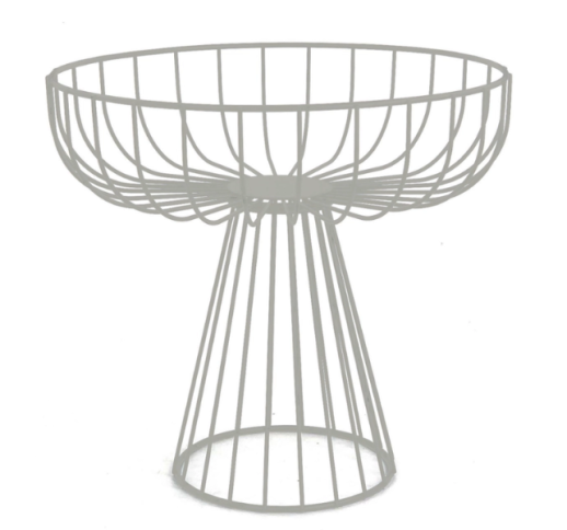 Krepšys metalinis, kreminis 30x28 cm