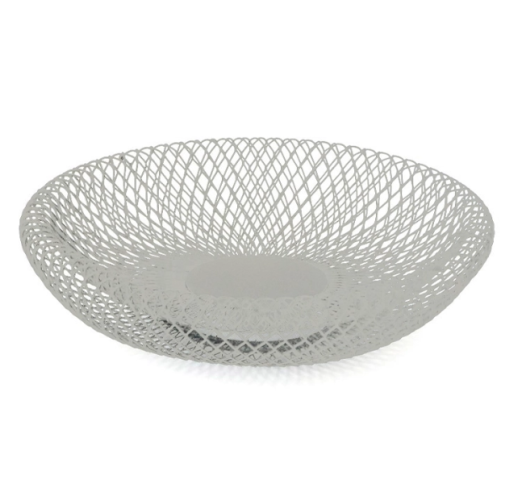 Krepšys metalinis, kreminis 30x15 cm