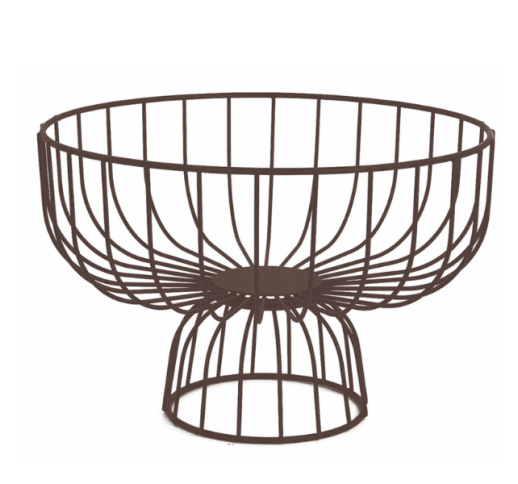 Krepšys metalinis, rudas 28x18 cm