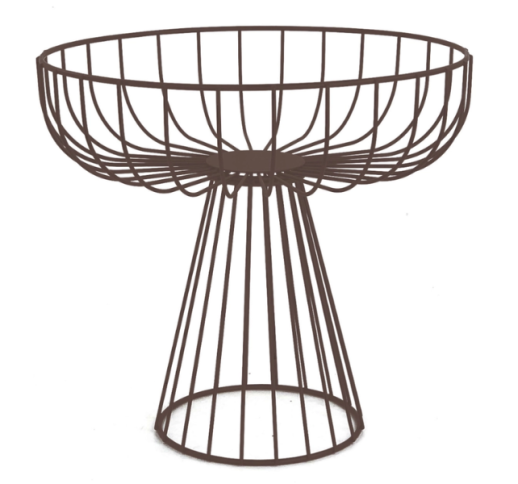 Krepšys metalinis, rudas 30x28 cm