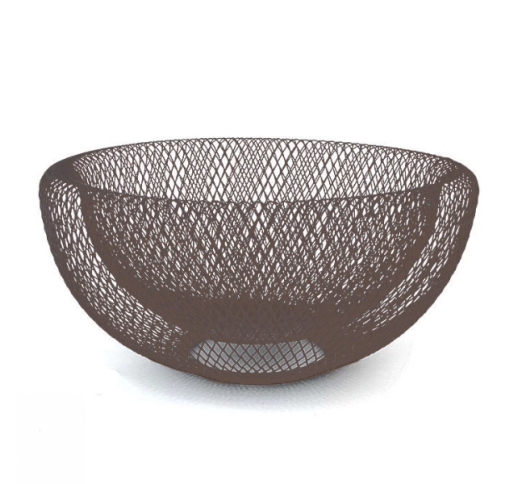 Krepšys metalinis, rudas 30x15 cm