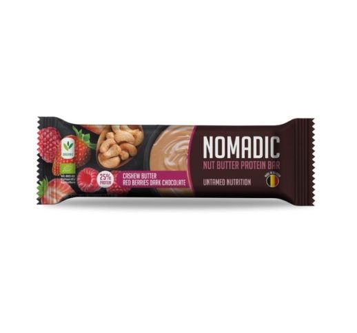 Batonėlis su riešutų sviestu, baltymais ir šokoladu EKO 40 g