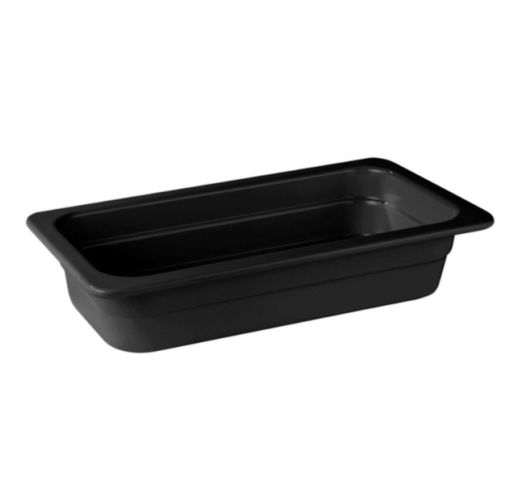 Indas plastikinis juodas GN 1/3x65 mm