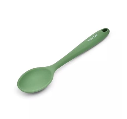 Šaukštas silikoninis žalias 27 cm
