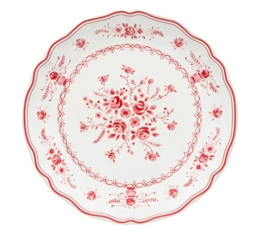 Lėkštė VILA White Red 21 cm