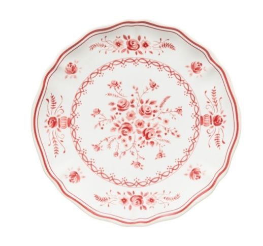 Lėkštė VILA White Red 17 cm