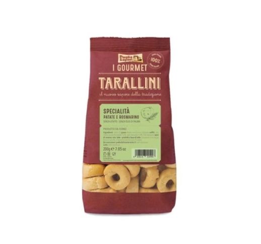 Duonos traškučiai TARALLINI su rozmarinais ir bulvėmis, 200 g