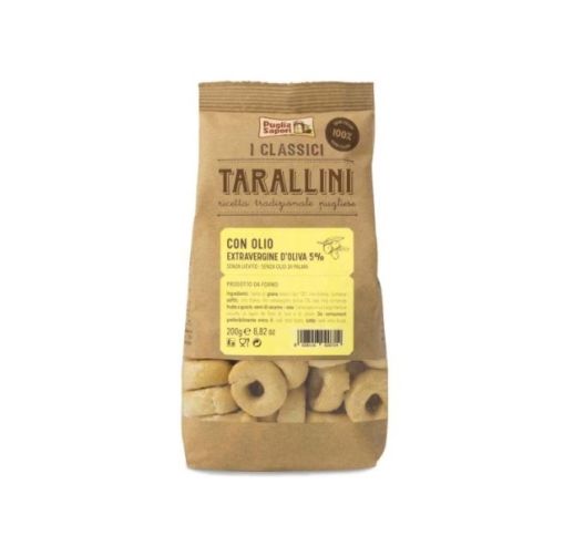 Duonos traškučiai TARALLINI su ypač tyru alyvuogių aliejumi, 200 g
