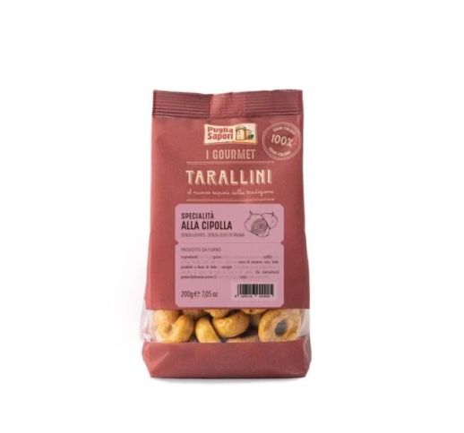 Duonos traškučiai TARALLINI su svogūnais, 200 g