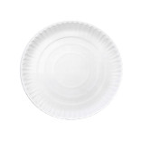 Lėkštutės vienkartinės gilios popierinės, baltos 32 cm (50 vnt.)