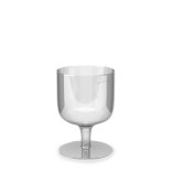 Taurės vynui plastikinės skaidrios 200 ml (10 vnt.)