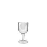 Taurės vynui plastikinės skaidrios 100 ml (6 vnt.)