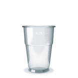 Stiklinės vienkartinės skaidrios PET 250 ml (50 vnt.)