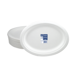 Lėkštės vienkartinės iš cukranendrių ovalios 32x26 cm (50 vnt.)