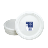 Lėkštės vienkartinės iš cukranendrių 26 cm (50 vnt.)