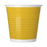 Stiklinės vienkartinės popierinės geltonos spalvos 200 ml (8 vnt.)