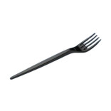 Šakutės daugkartinės, juodos spalvos (17 cm, 50 vnt.)