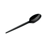 Šaukštai daugkartiniai, juodos spalvos (17 cm, 50 vnt.)