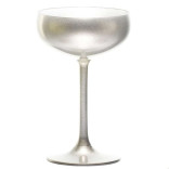 Taurė šampanui OLYMPIC 230 ml plati sidabrinė