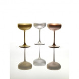 Taurė šampanui OLYMPIC 230 ml plati sidabrinė