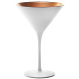 Taurė martini OLYMPIC 240 ml balta bronzinė