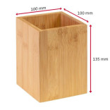 Stovas stalo įrankiams bambukinis 10x10x13,5 cm