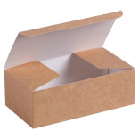 Dėžutės maisto išsinešimui rudos L 21,7x12x7,5 cm (100 vnt.)