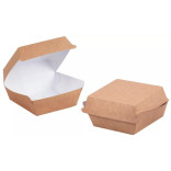 Dėžutės hamburgeriams rudos XL 150x150x90 mm (100 vnt.)